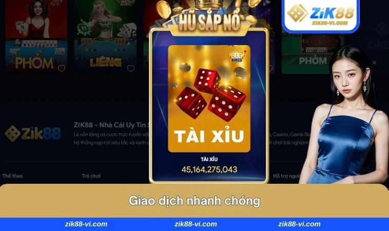 ZIK88 4 Rút tiền và nhận thưởng diễn ra nhanh chóng và hoàn toàn miễn phí