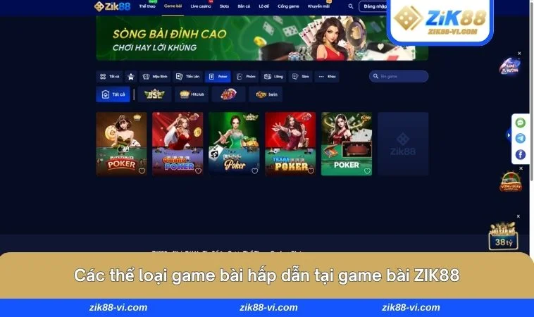 game bai zik88 2 Đa dạng trò chơi cho mọi người
