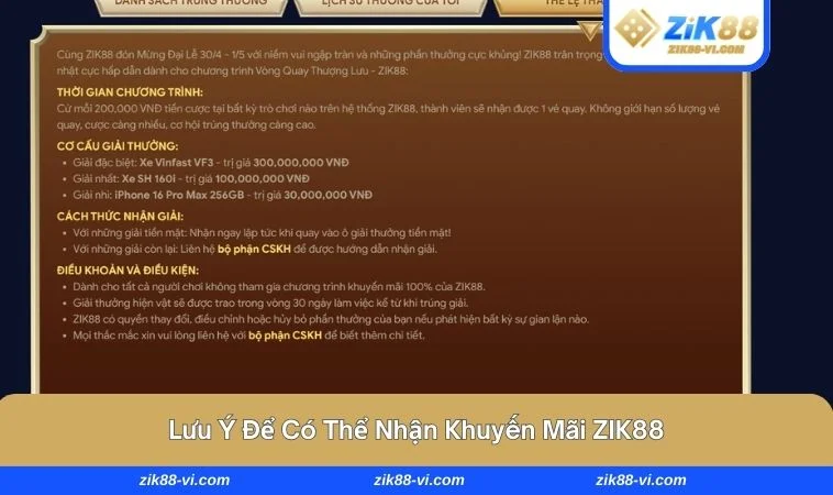 khuyen mai zik88 3 Hãy đọc kỹ các nội dung của chương trình khuyến mãi ZIK88