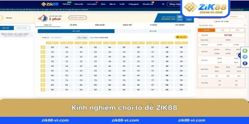 lo de zik88 3 Kinh nghiệm tăng tỷ lệ để thắng lớn