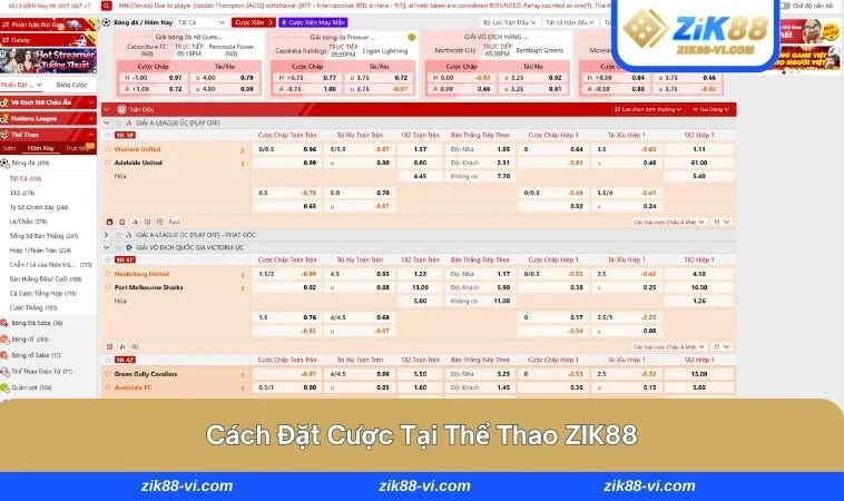 the thao zik88 3 Cách đặt cược đơn giản cho cả người mới